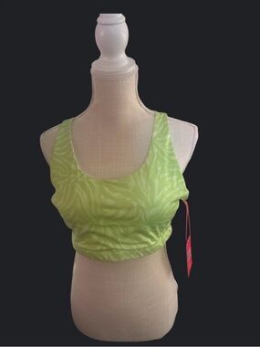 Juicy Couture Lime Green Patterned Crop Tank
